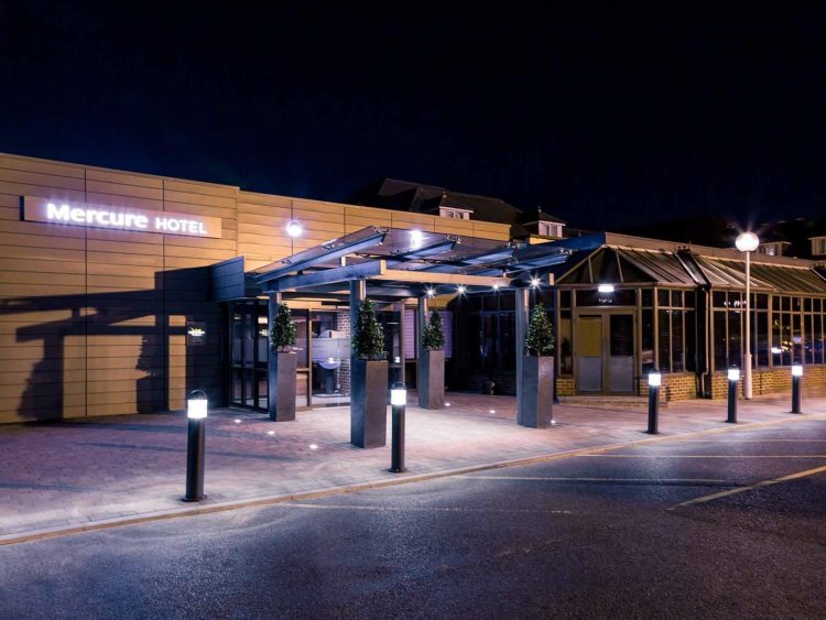 Hotel Approach at Night