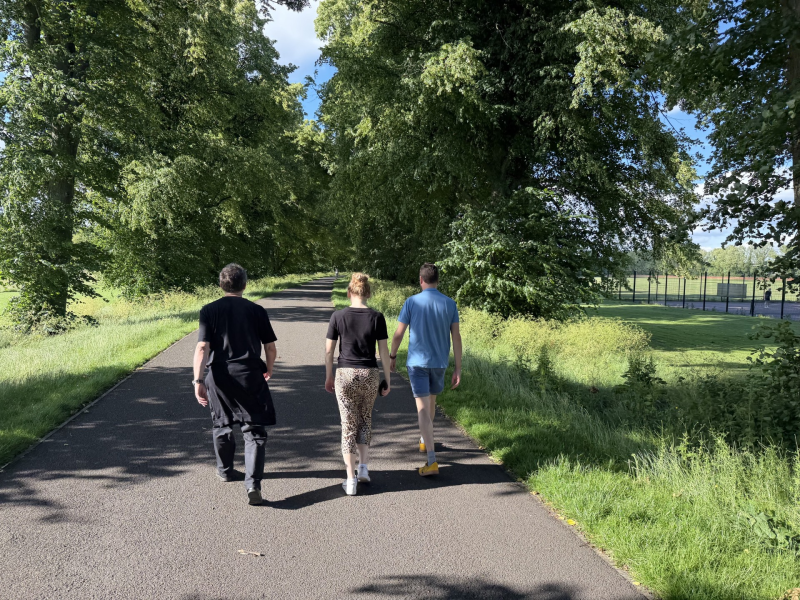 Fresh air, good company and getting some steps in