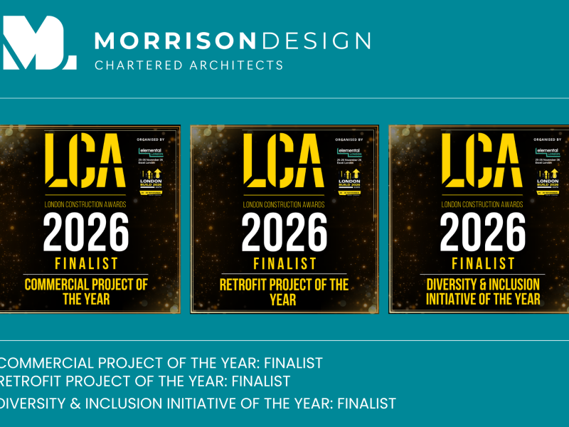 Morrison Design triple shortlist in national awards
